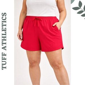 Tuff Athletics Red/Pink Athletic Shorts XXL Stretch Activewear